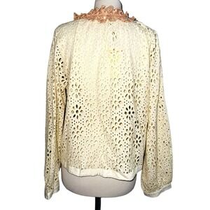 FP1 Anthropologie Let Me Be Blouse Majesty Blouse Shirt Top Large New NWT